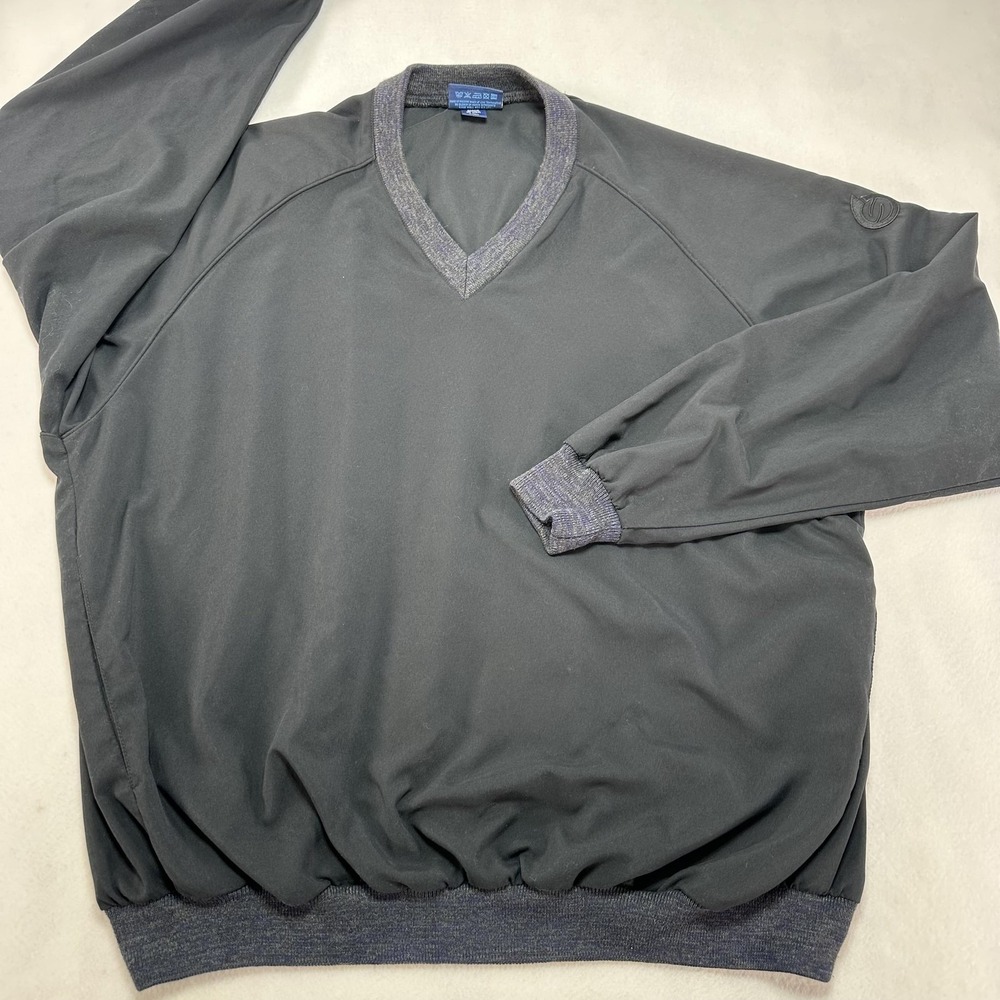 Sunderland Of Scotland Jacket Mens XL Black Microfiber Golf Windbreaker Pullover